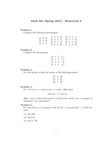 Math 304 (Spring 2015) - Homework 3