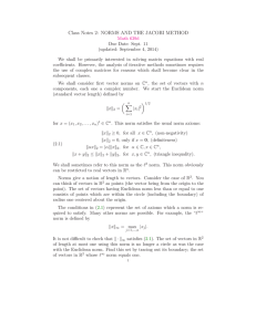 Class Notes 2: NORMS AND THE JACOBI METHOD