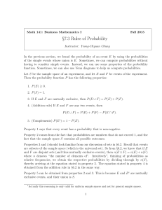 §7.3 Rules of Probability