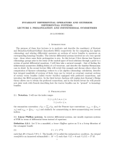 INVARIANT DIFFERENTIAL OPERATORS AND EXTERIOR DIFFERENTIAL SYSTEMS.