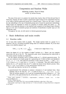 Compression and Random Walks following Austin, Naor &amp; Peres