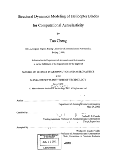 Structural Dynamics  Modeling  of Helicopter  Blades by