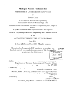 Multiple  Access  Protocols  for Serena  Chan