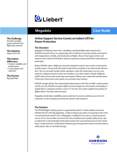 Case Study Megadata Airline Support Service Counts on Liebert UPS for Power Protection