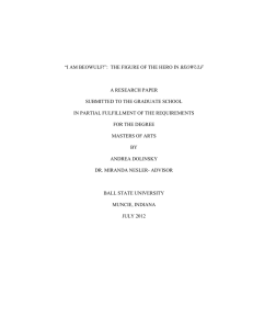 BEOWULF A RESEARCH PAPER SUBMITTED TO THE GRADUATE SCHOOL