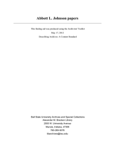 Abbott L. Johnson papers