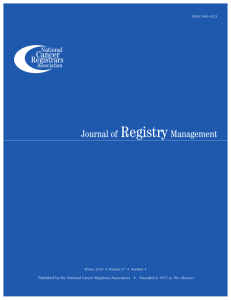 Registry  Journal of Management