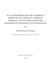 ON AN EXPRESSION FOR THE NUMBERS OF