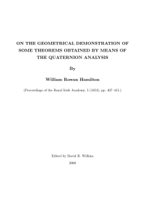 ON THE GEOMETRICAL DEMONSTRATION OF SOME THEOREMS OBTAINED BY MEANS OF By