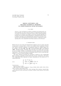 51 SHOCK CAPTURING AND RELATED NUMERICAL METHODS IN COMPUTATIONAL FLUID DYNAMICS