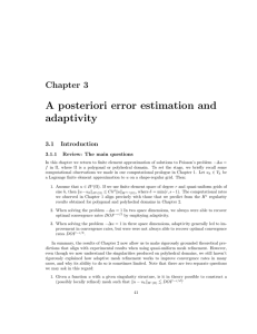 A posteriori error estimation and adaptivity Chapter 3 3.1