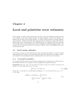 Local and pointwise error estimates Chapter 4