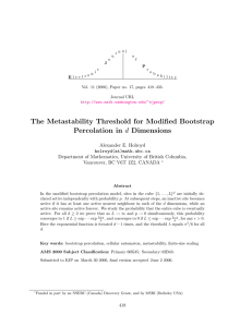 The Metastability Threshold for Modified Bootstrap Percolation in d Dimensions