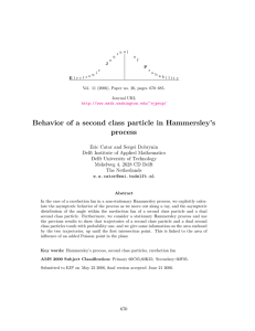 Behavior of a second class particle in Hammersley’s process