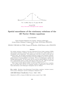 Spatial smoothness of the stationary solutions of the 3D Navier–Stokes equations