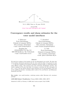 Convergence results and sharp estimates for the voter model interfaces