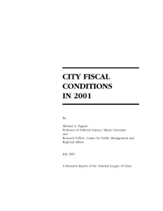CITY FISCAL CONDITIONS IN 2001