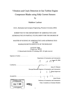 Vibration and Crack Detection  in Gas  Turbine Engine by