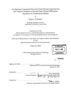 An  Operator-Customized  Wavelet-Finite  Element  Approach ... the  Adaptive  Solution  of Second-Order  Partial ...