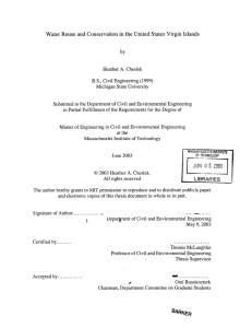 Water  Reuse  and Conservation  in the United ... A. (1999) Michigan  State University