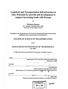 Logistical  and Transportation Infrastructure in