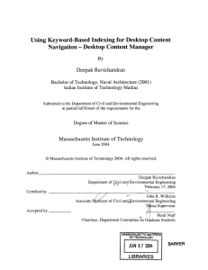 Using  Keyword-Based  Indexing  for Desktop  Content Navigation -