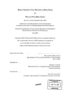 DESIGN  TRENDS  OF  TALL BUILDING  IN... BY WILLIAM WAI-MING  CHUNG 9,  2003