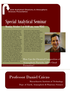 Special Analytical Seminar  Monday, October 1 at 10:00 am, room 9341