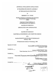 ARTIFICIAL  INTELLIGENCE  APPLICATIONS IN TELEOPERATED  ROBOTIC ASSEMBLY by