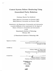 Control  System  Failure  Monitoring  Using