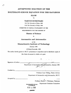 ASYMPTOTIC  SOLUTION  OF  THE EQUATION FLOW TAKUJI  KUROTAKI