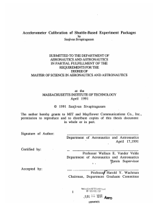 Accelerometer  Calibration  of  Shuttle-Based  Experiment ...