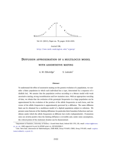 D IFFUSION APPROXIMATION OF A MULTILOCUS MODEL WITH ASSORTATIVE MATING A. M. Etheridge