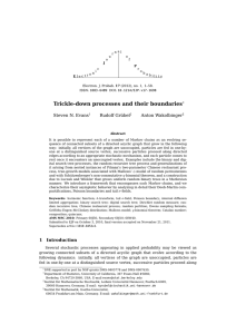 Trickle-down processes and their boundaries Steven N. Evans Rudolf Grübel Anton Wakolbinger