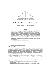 Ordered random walks with heavy tails Denis Denisov Vitali Wachtel ∗