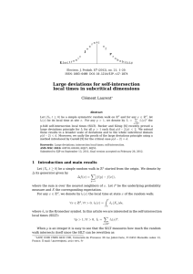 Large deviations for self-intersection local times in subcritical dimensions Clément Laurent (X