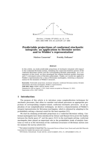Predictable projections of conformal stochastic integrals: an application to Hermite series