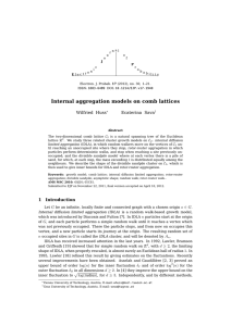 Internal aggregation models on comb lattices Wilfried Huss Ecaterina Sava C