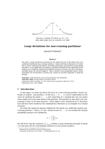 Large deviations for non-crossing partitions Janosch Ortmann ∗