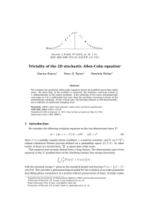 Triviality of the 2D stochastic Allen-Cahn equation Martin Hairer Marc D. Ryser