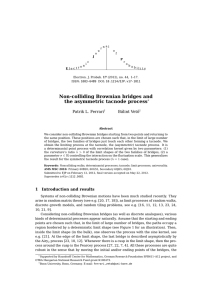 Non-colliding Brownian bridges and the asymmetric tacnode process Patrik L. Ferrari Bálint Vet˝