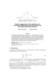 Taylor expansion for the solution of a fractional Brownian motions