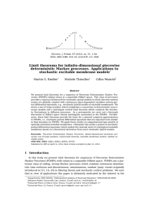 Limit theorems for infinite-dimensional piecewise deterministic Markov processes. Applications to