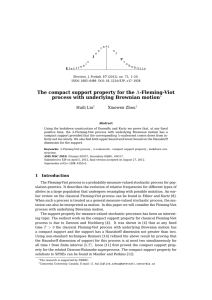 Λ The compact support property for the -Fleming-Viot process with underlying Brownian motion