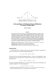 Exit problem of McKean-Vlasov diffusions in convex landscapes Julian Tugaut ∗