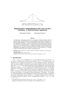 Regenerative compositions in the case of slow Alexander Gnedin Alexander Iksanov