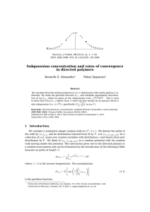 Subgaussian concentration and rates of convergence in directed polymers Kenneth S. Alexander