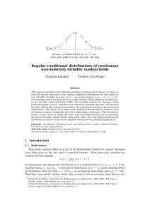 Regular conditional distributions of continuous max-infinitely divisible random fields Clément Dombry Frédéric Eyi-Minko