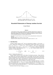 Hausdorff dimension of limsup random fractals Liang Zhang