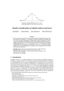 Density classification on infinite lattices and trees Ana Buši´ c Nazim Fatès
